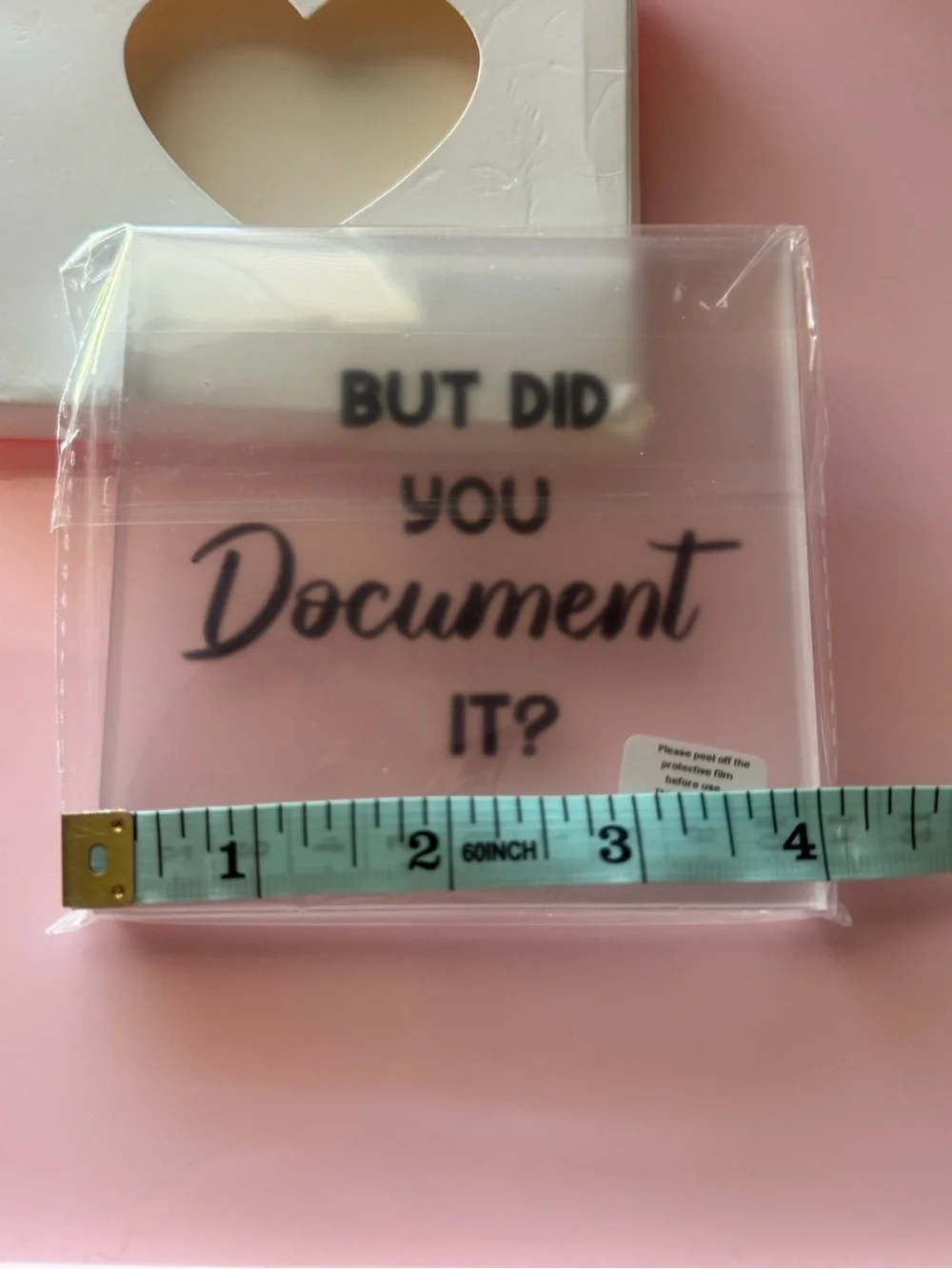 Funny “But Did You Document It?” Acrylic Desk Sign w/ Gift Box